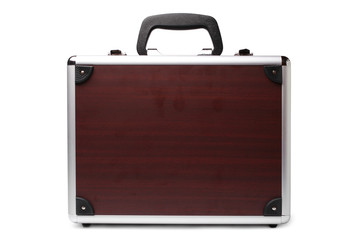 Wooden padded aluminum briefcase