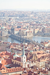 Obraz premium View to the historic district of Prague