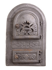 Cast iron door for furnaces.