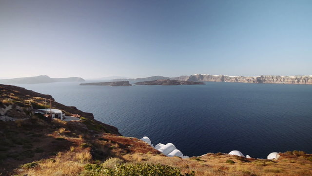 the island of Santorini, Greece, Caldera