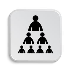 Organizational chart with people icon