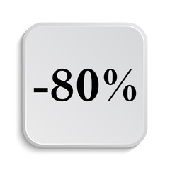 80 percent discount icon