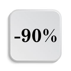 90 percent discount icon