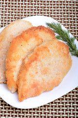 Fresh chicken chop and green parsley