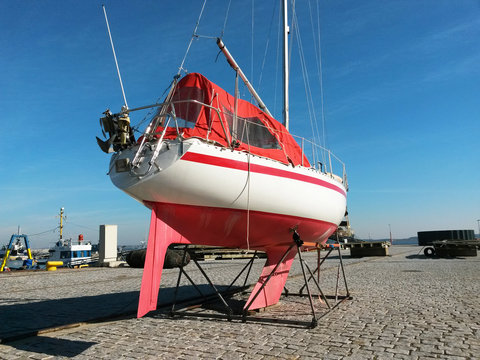 Sailboat in Dry Dock