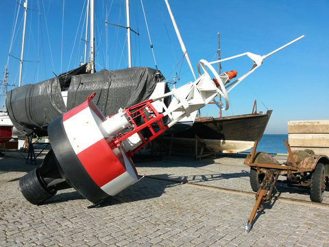 Lightship in dry dock