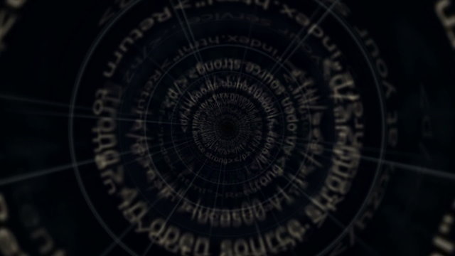 Abstract HTML Code Tunnel Background