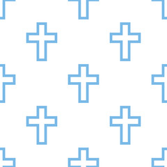 Protestant Cross seamless pattern