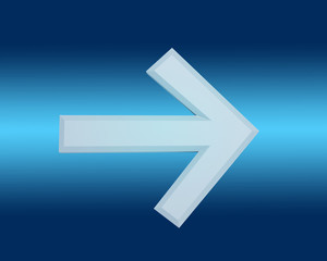arrow on a blue background