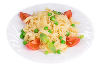 Italian pasta with basil