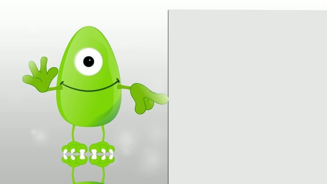 Monster fred character thumbs up explain show