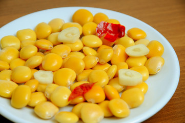 Lupin or Lupini Beans are the yellow legume seeds of Lupinus gen