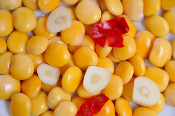 Lupin or Lupini Beans are the yellow legume seeds of Lupinus gen