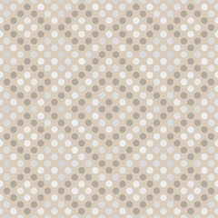 Seamless geometrical pattern with circles on a beige background.