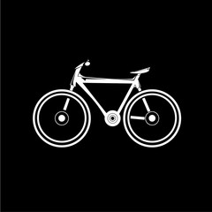 bicycle bike silhouette vector icon or logo