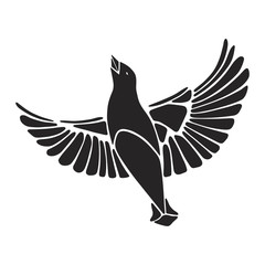 Fototapeta premium Drawing of flying bird