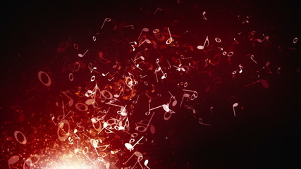 Musical Notes Red Rising