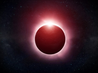 Obraz na płótnie Canvas Eclipse on the planet Earth