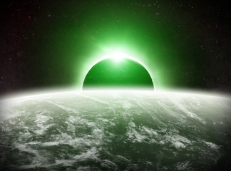 Eclipse on the planet Earth