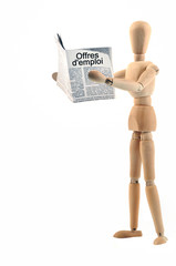 Le lecteur du journal d'offres d'emploi