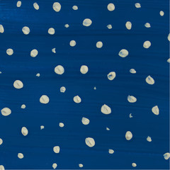 White watercolor spots on blue back.