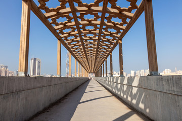 Pedestrian overpass in Kuwait City, Middle East