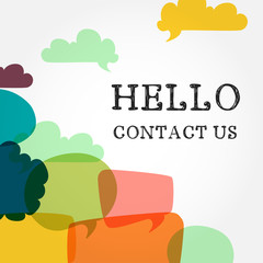 Colorful speech bubbles