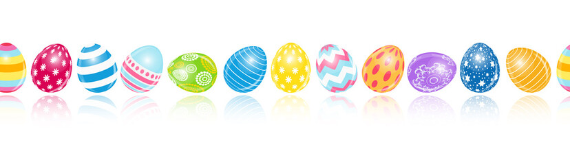 Beautiful Easter Egg Seamless Pattern Background Vector Illustra