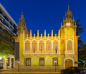 Evening view of knife museum in Albacete