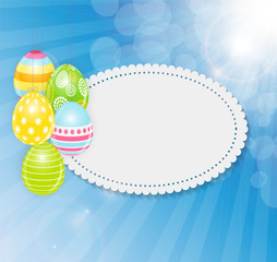 Beautiful Easter Egg Background Vector Illustration