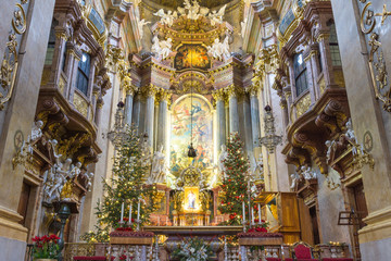 Fototapeta na wymiar Peterskirche, Vienna, Austria