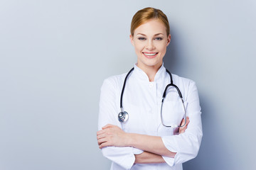 Cheerful doctor.
