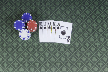 Casino poker background with room for text