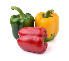 Fresh sweet pepper isolated on white background