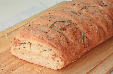 Loaf of bread homemade freshly baked