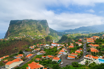 Fototapeta na wymiar View of Faial mountain village, Madeira island, Portugal