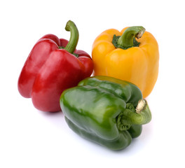 Fresh sweet pepper isolated on white background