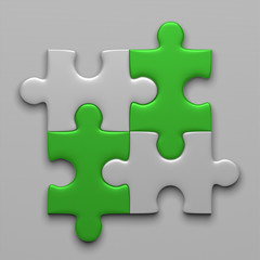Fototapeta premium Four puzzle pieces