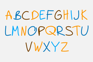 Hand drawn alphabet