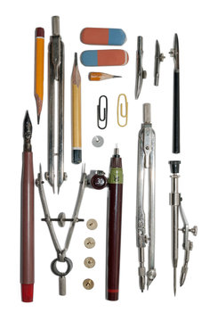 set of drawing supplies