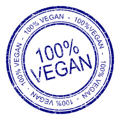 100% vegan Stempel