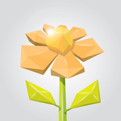 Conceptual polygonal color spring flower.
