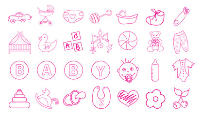 children set of icons