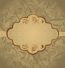 Vintage greeting card, seamless floral texture