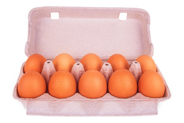 yellow eggs in box