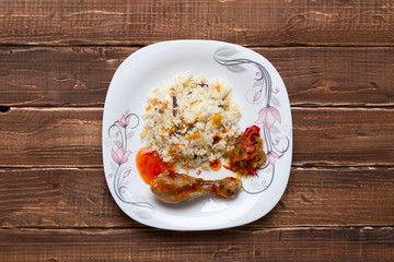 fried rice with chicken