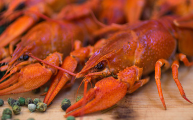Boiled crawfish with spices