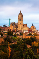  Autumn view of Segovia Cathedral