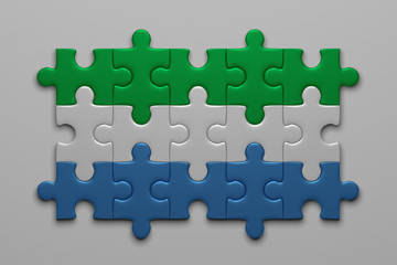 Sierra Leone flag of puzzles