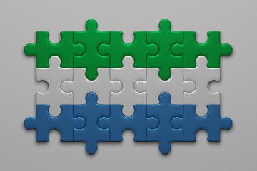 Obraz premium Sierra Leone flag of puzzles